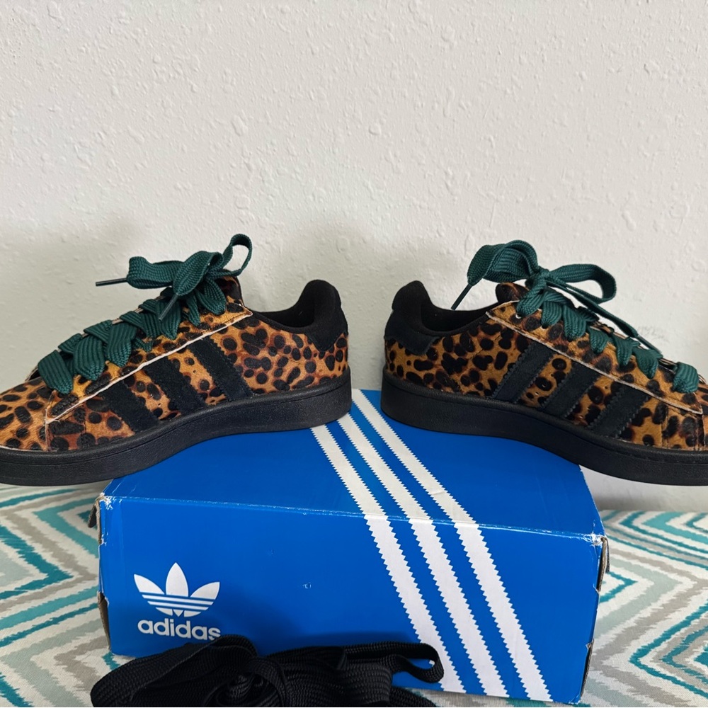 Brand New WT Adidas Campus 00s Cheetah Print with Real Fur - Picture 3 of 8